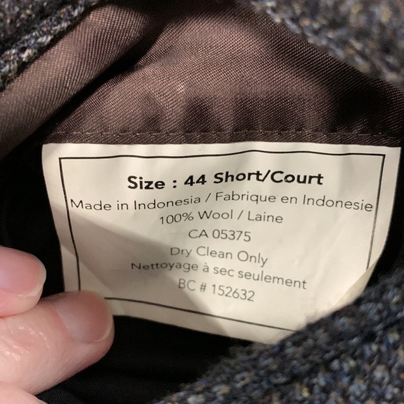 Pronto Uomo Couture 100% Wool Blazer Navy/Grey Size 44 Short - Picture 11 of 15
